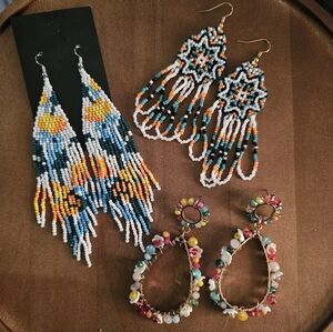 Lot of 3 fashion earrings